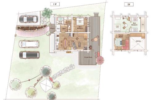 Nasu House | 那須の森ログハウス 清流 x 薪ストーブ x BBQ x 遊具付き